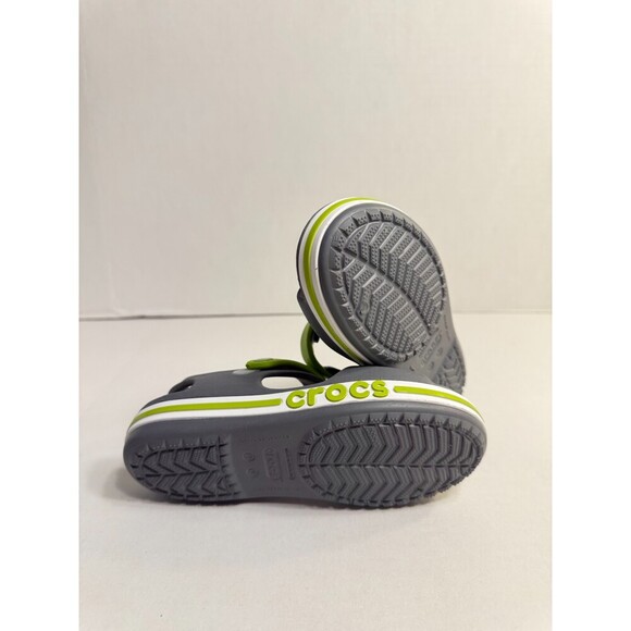 Crocs All Terrain Grey/Green Sandals-US 13 Kids - Picture 4 of 5